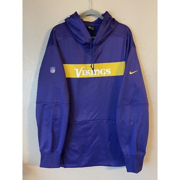Men's 3XL NWOT Minnesota Vikings Nike Sideline Performance Hoodie‎ Purple